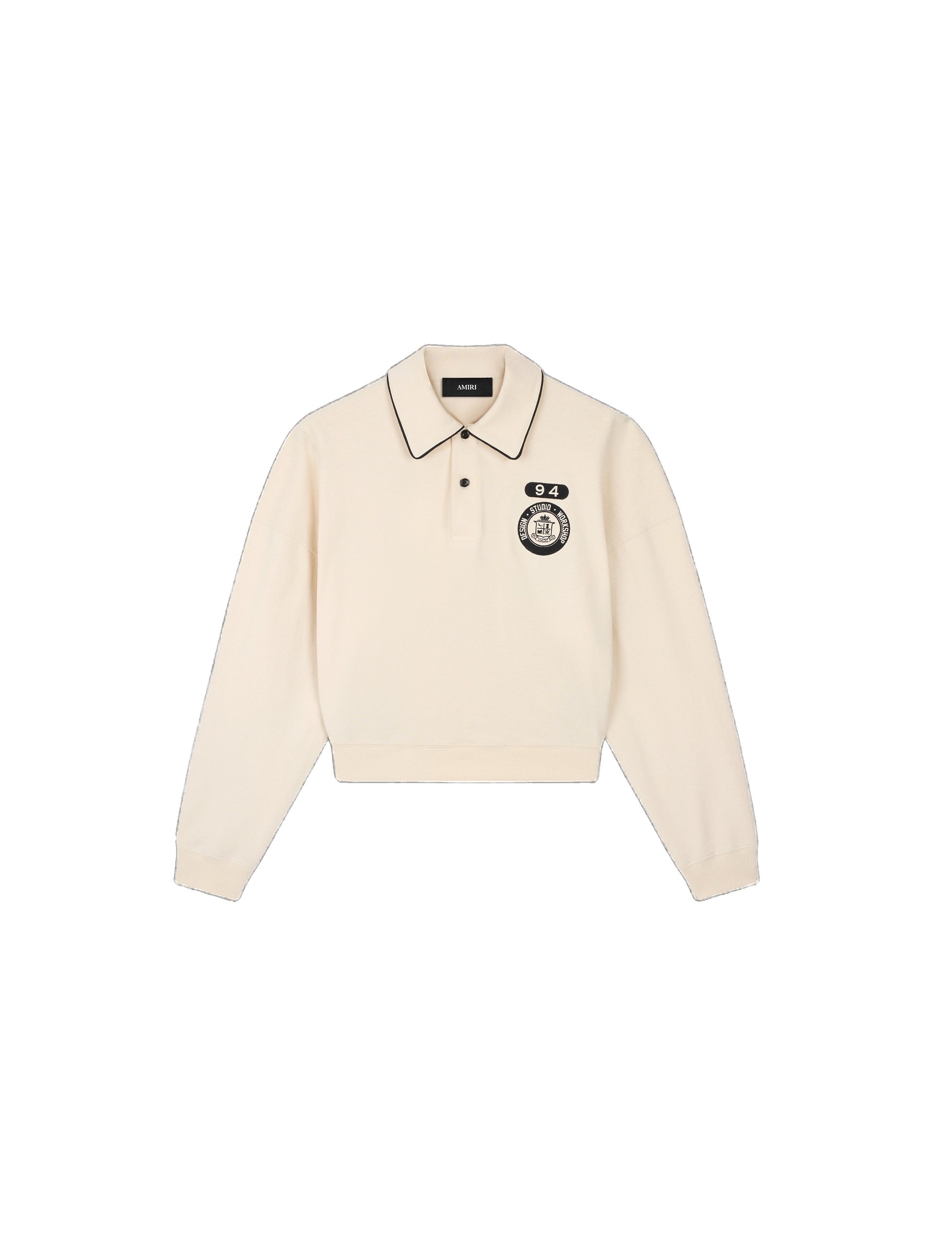 Amiri Collegiate Polo in Alabaster