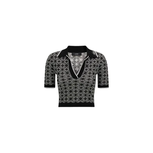 Amiri MA Quad Knit Short Sleeve Polo