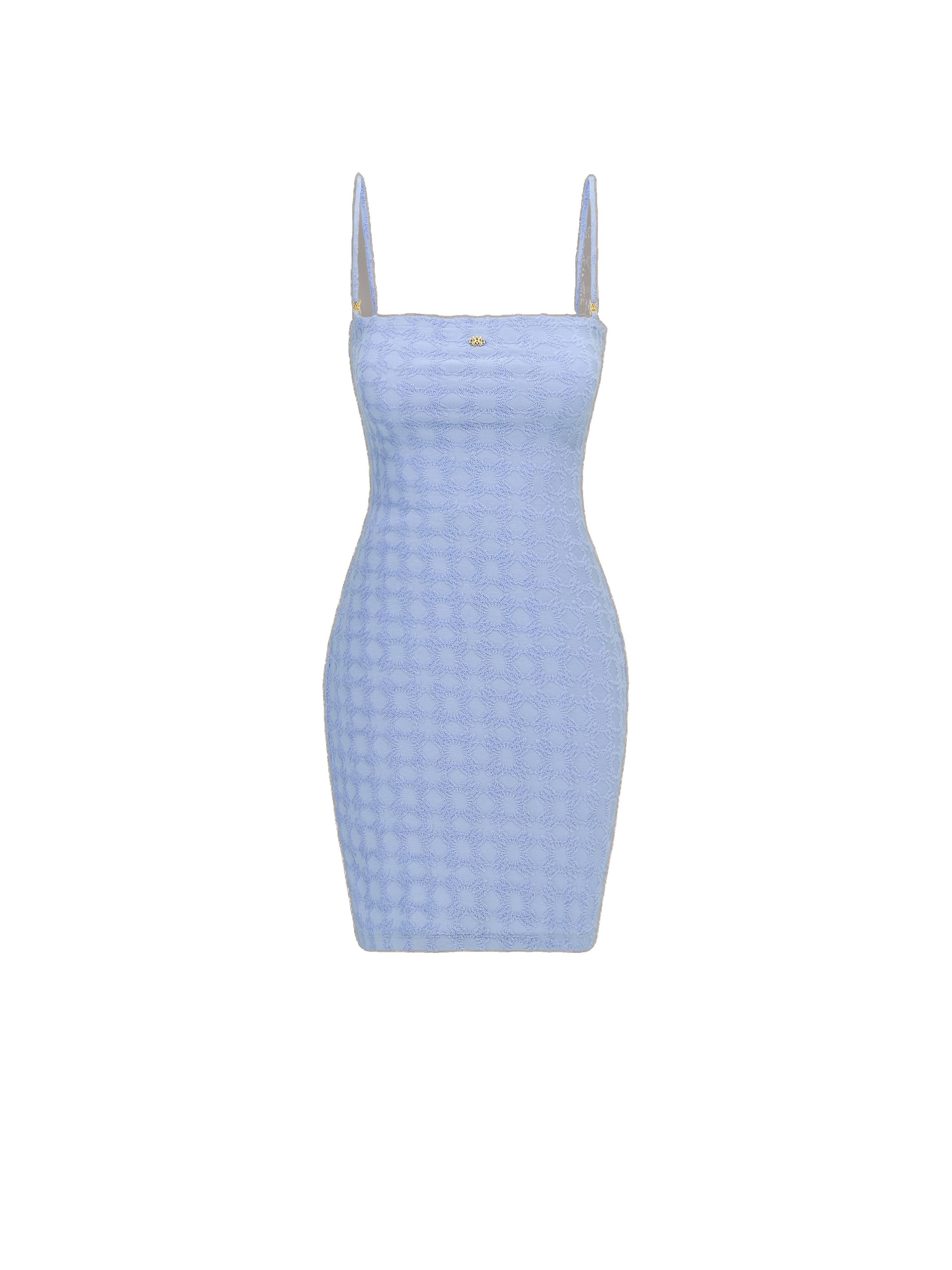 Amiri MA Quad Toweling Dress in Skyline Blue