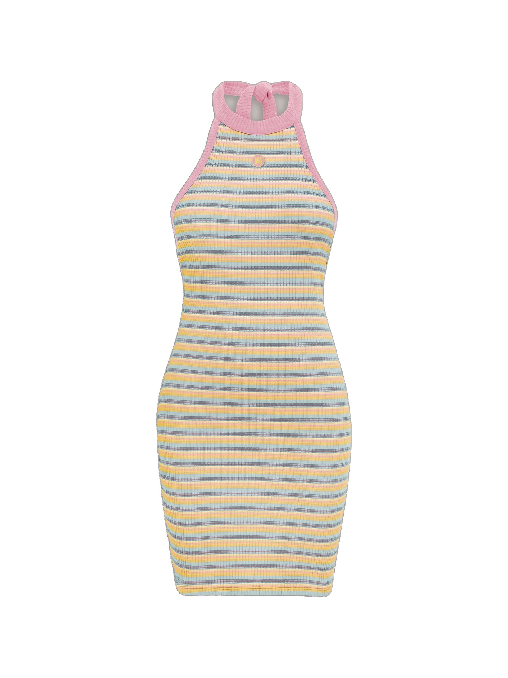 Amiri MA Striped Halter Mini Dress