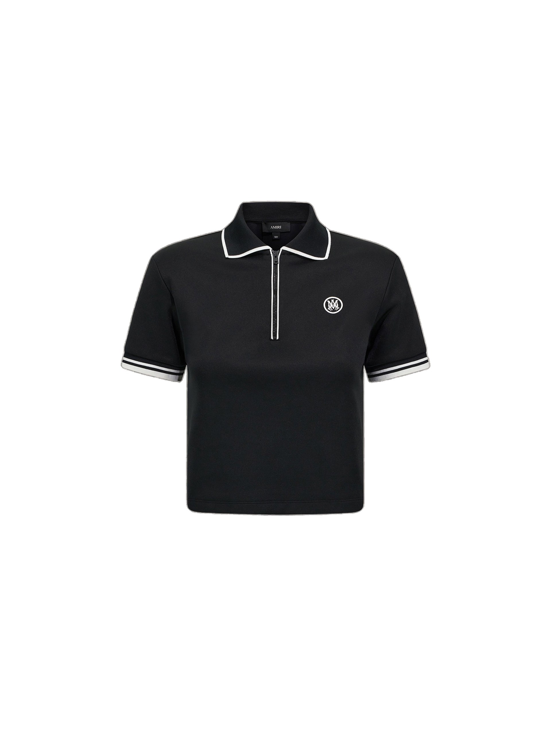 Amiri MA Zip Polo in Black