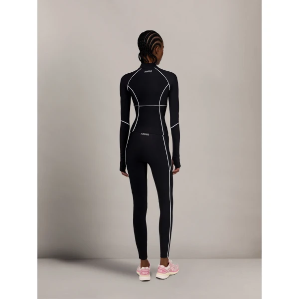 Amiri MA Zipped Top in Black, view 4