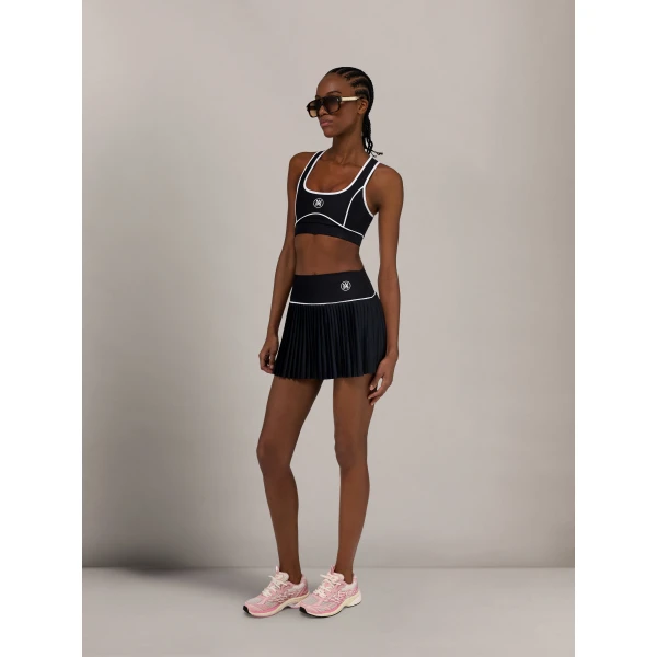 Amiri Round MA Active Skirt in Black, view 3