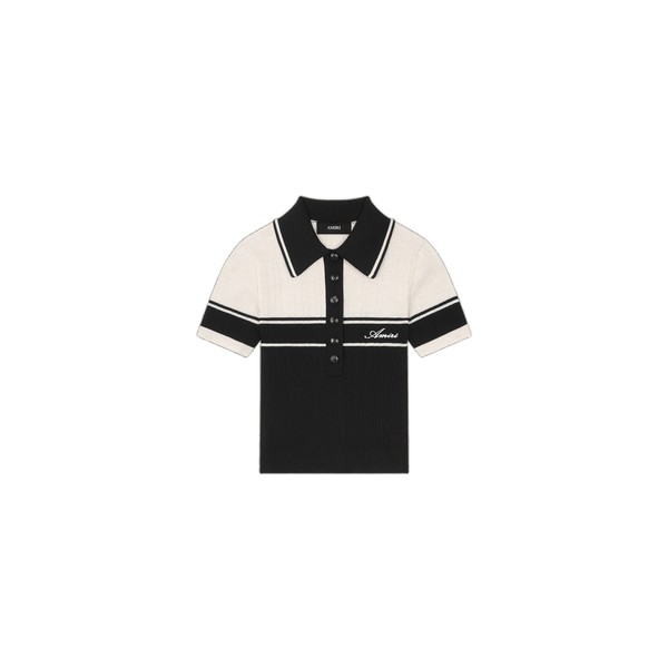 Amiri Script Knit Slim Polo