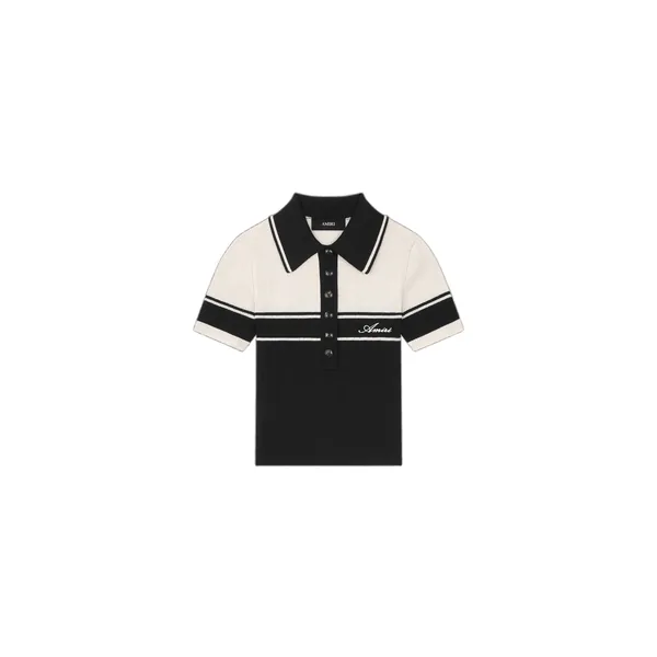 Amiri Script Knit Slim Polo