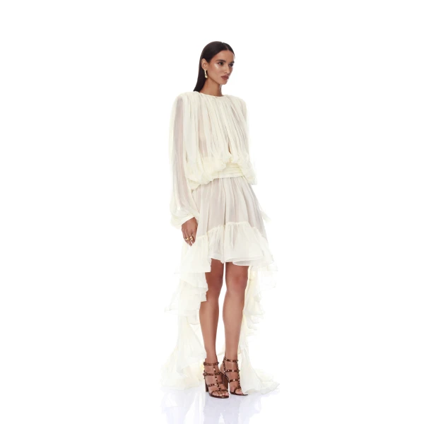 Bronx and Banco Calia Chiffon Long Sleeve Blouse, view 2