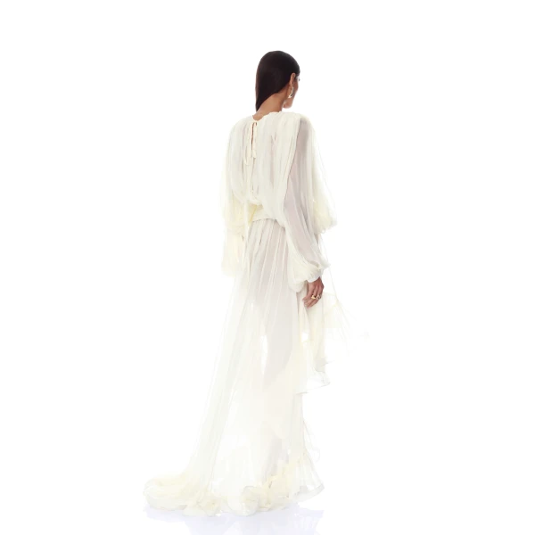 Bronx and Banco Calia Chiffon Long Sleeve Blouse, view 3