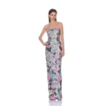 Bronx and Banco Calypso Sequin Dahlia Strapless Maxi Dress