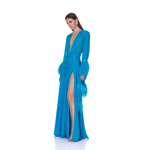 Bronx and Banco Geisha Cerulean Maxi Dress