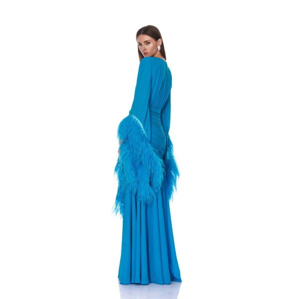 Bronx and Banco Geisha Cerulean Maxi Dress, view 2