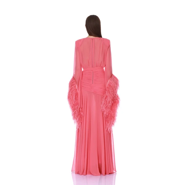 Bronx and Banco Geisha Coral Maxi Dress, view 3