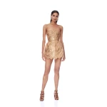 Bronx and Banco Giselle Gold Mini Dress