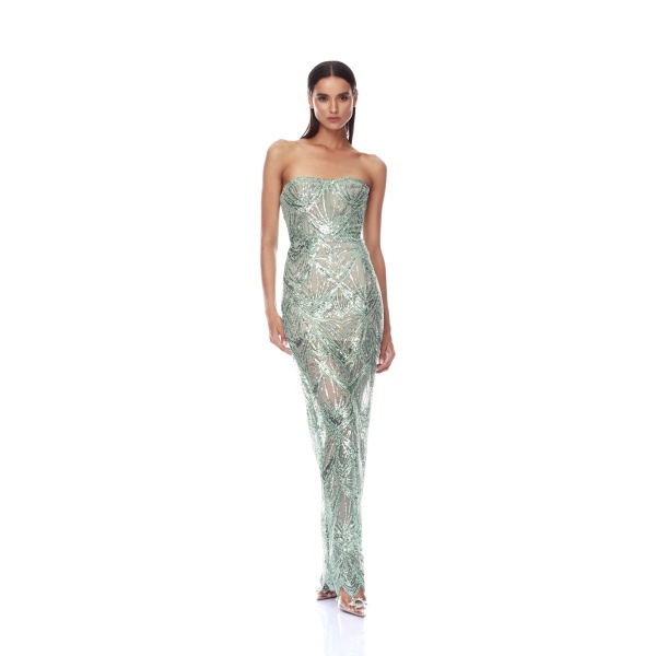 Bronx and Banco Giselle Sage Maxi Dress