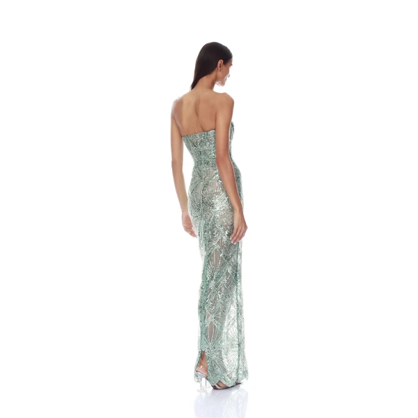 Bronx and Banco Giselle Sage Maxi Dress, view 3