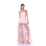 Bronx and Banco Harper Strapless Blush Gown