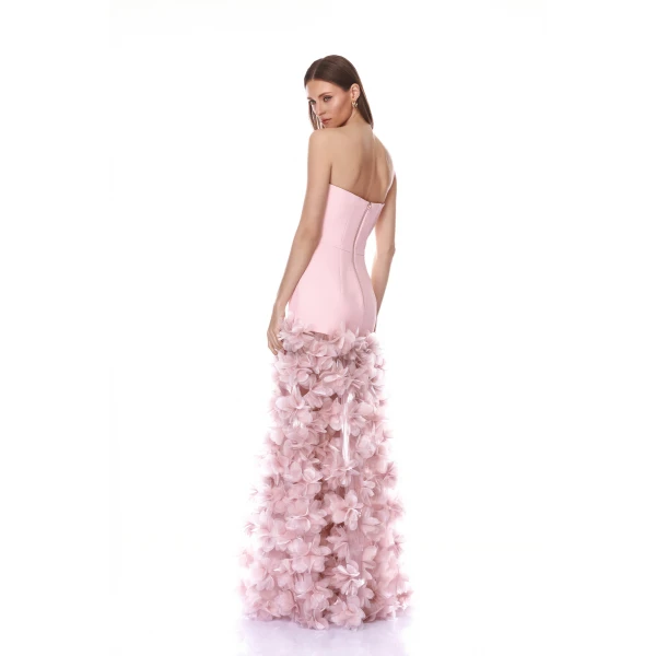 Bronx and Banco Harper Strapless Blush Gown, view 3