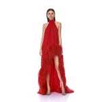 Bronx and Banco Madeline Halterneck Red Gown