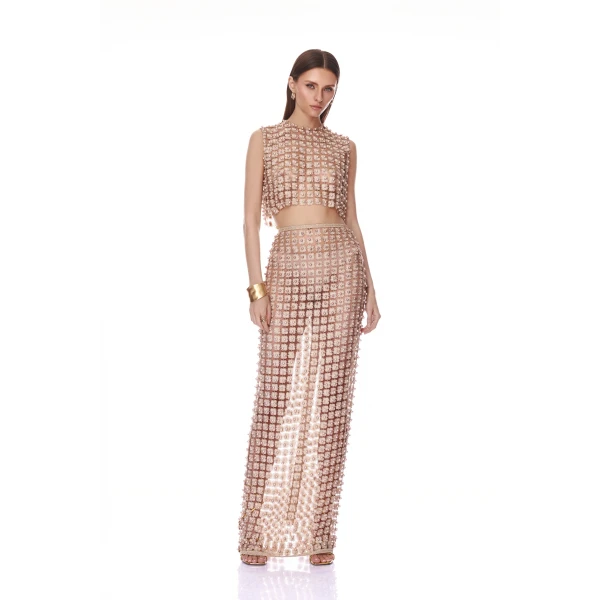 Bronx and Banco Nomad Embellished Crop Top
