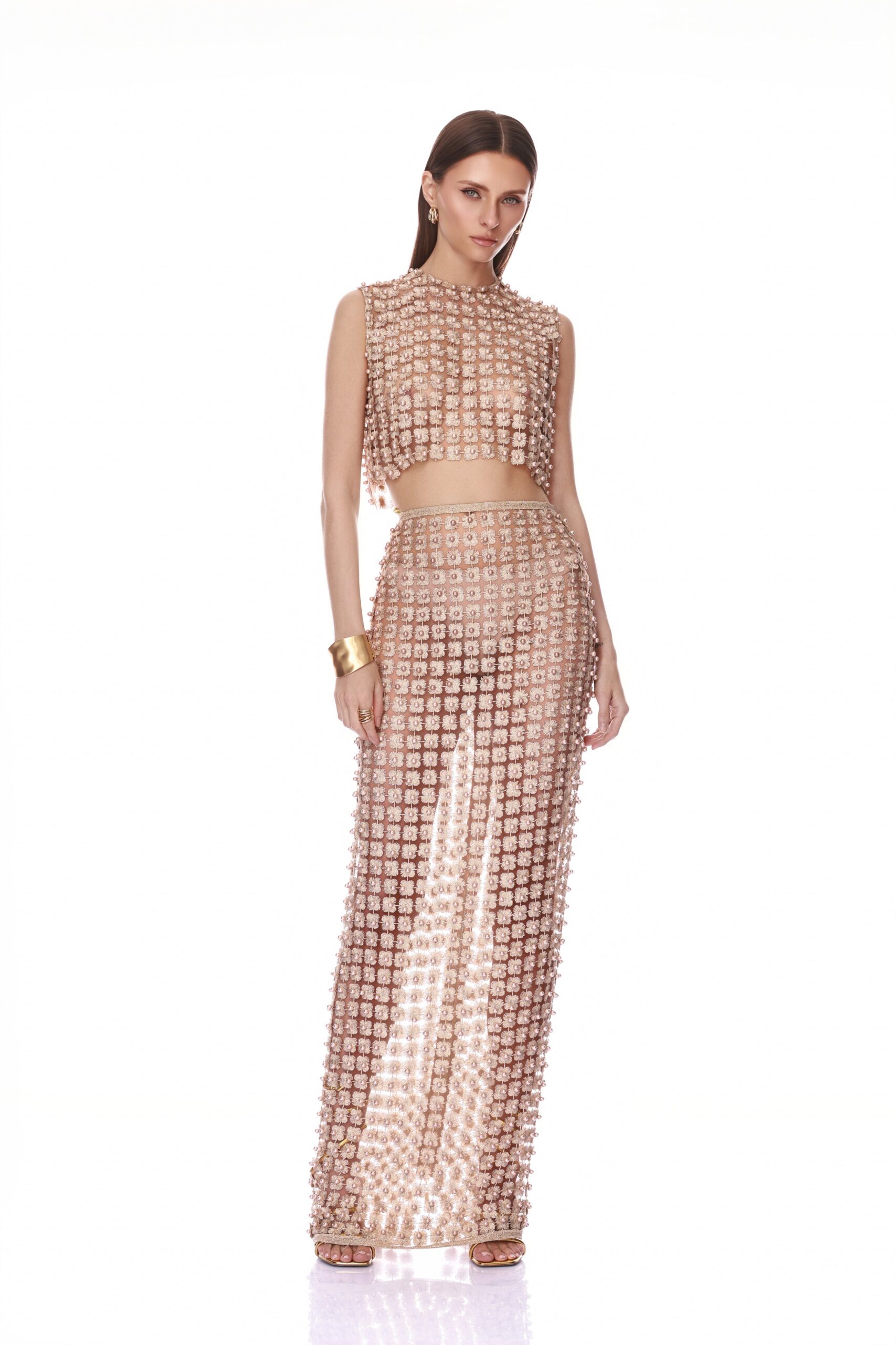 Bronx and Banco Nomad Embellished Crop Top