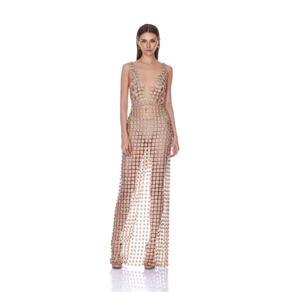 Bronx and Banco Nomad Embellished Maxi Dress