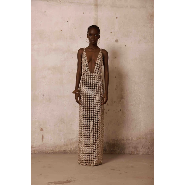 Bronx and Banco Nomad Embellished Maxi Dress, view 5