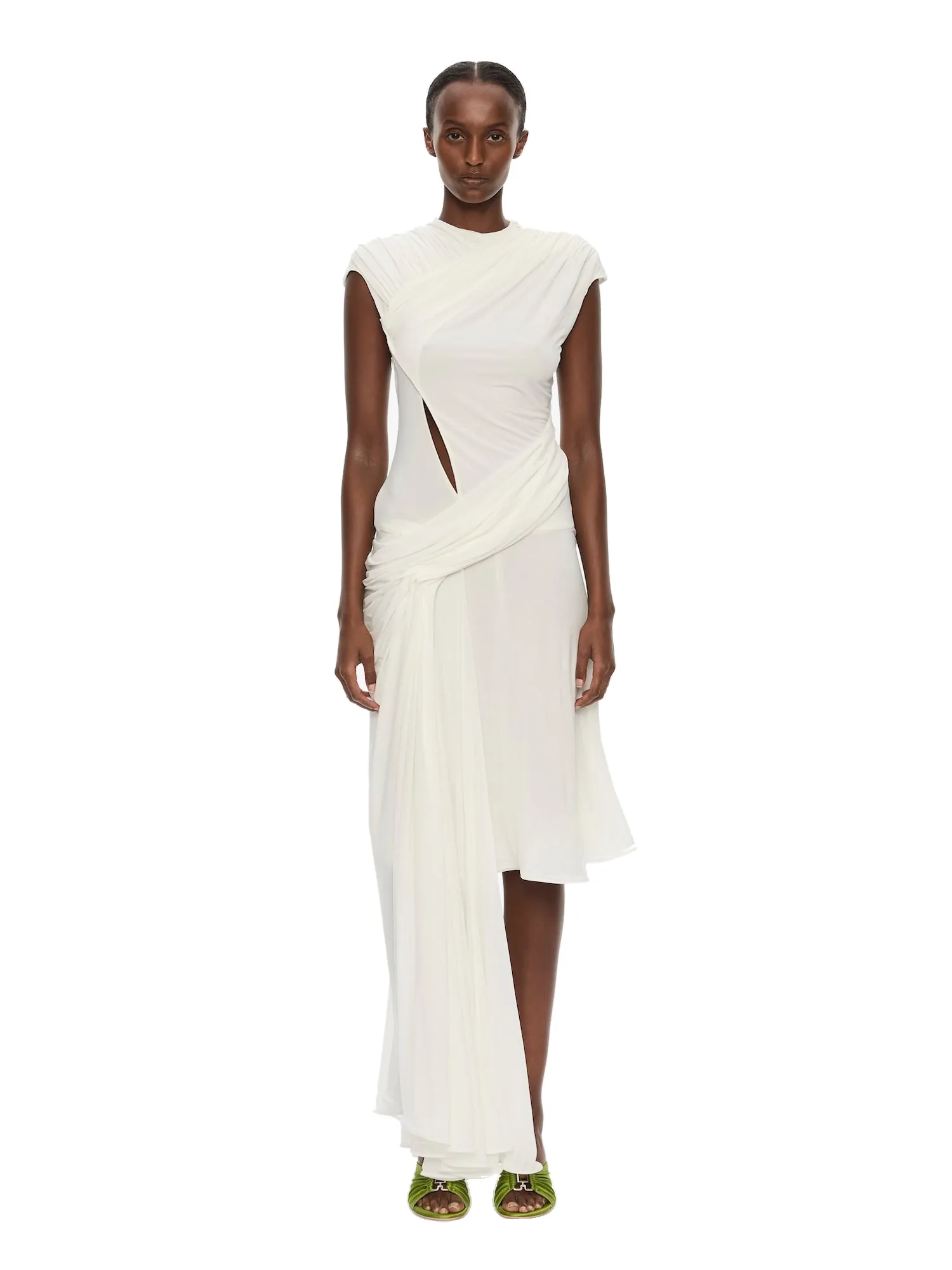 Christopher Esber Adriea Tiered Tank Dress in White