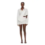 Christopher Esber Aiba Draped Shirt Dress in White