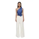 Christopher Esber Bandana Scarf Tie Top in Indigo Bandana Print