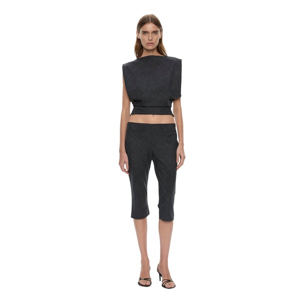 Christopher Esber Banyan Bias Top in Tropical Charcoal Marle