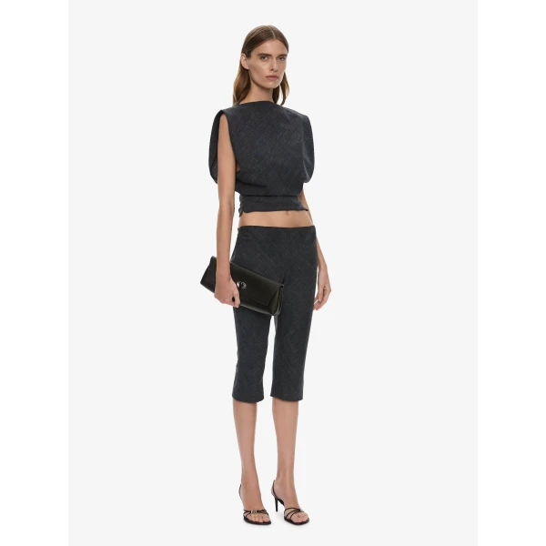 Christopher Esber Banyan Capri Pant in Tropical Charcoal Marle, view 3