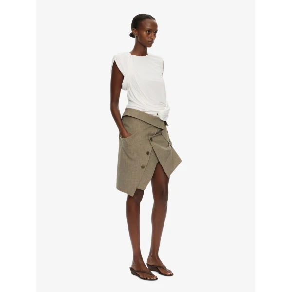 Christopher Esber Banyan Deconstructed Trench Skirt in Tropical Sage Marle, view 2