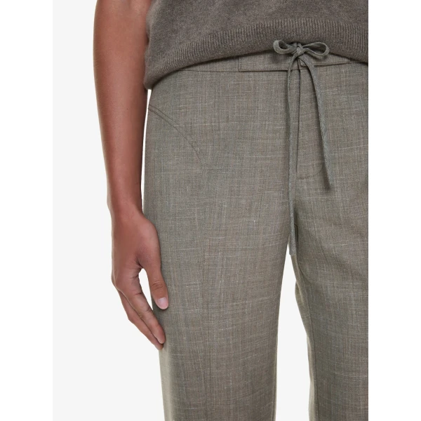Christopher Esber Banyan Panelled Tie Trouser in Tropical Sage Marle, view 3