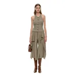 Christopher Esber Banyan Tailored Backless Vest in Tropical Sage Marle