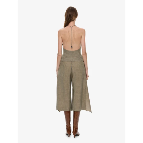 Christopher Esber Banyan Tailored Backless Vest in Tropical Sage Marle, view 5