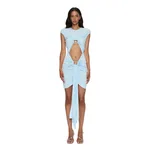 Christopher Esber bezel quartz disconnect short sleeve mini dress