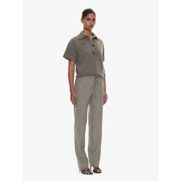Christopher Esber Cashmere Knit Polo in Ash, view 3