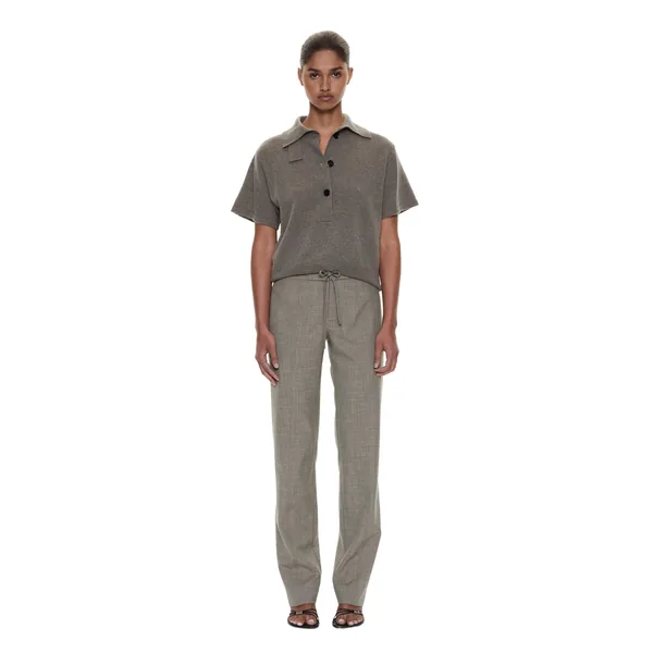 Christopher Esber Cashmere Knit Polo in Ash