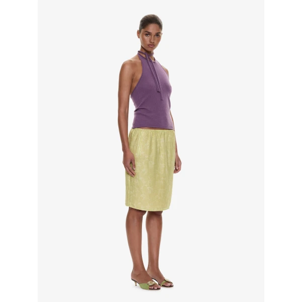 Christopher Esber Cashmere Rae Halter Tank in Mauve Top, view 4