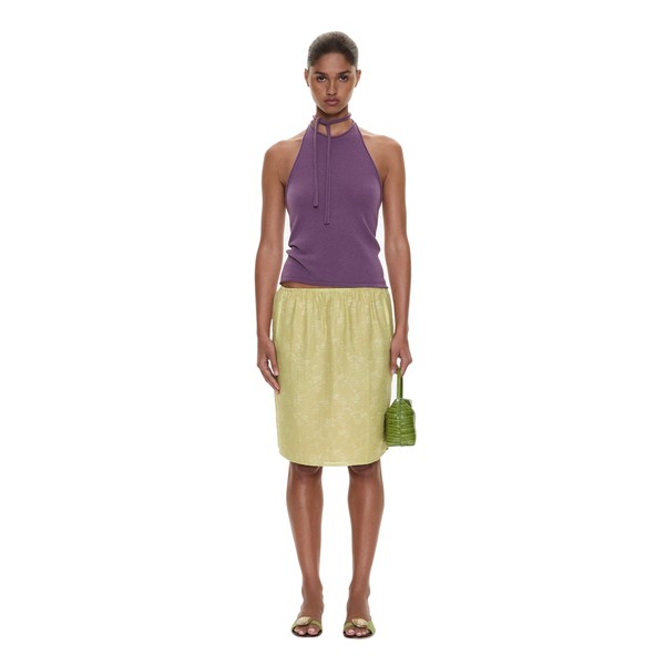 Christopher Esber Cashmere Rae Halter Tank in Mauve Top