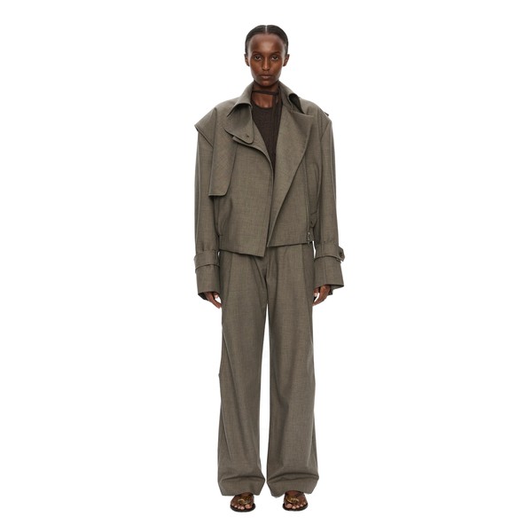 Christopher Esber cropped trench bomber jacket