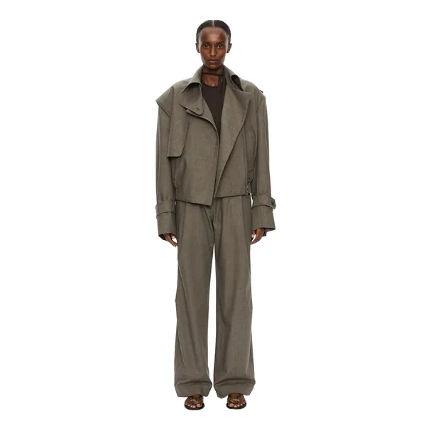 Christopher Esber cropped trench bomber jacket