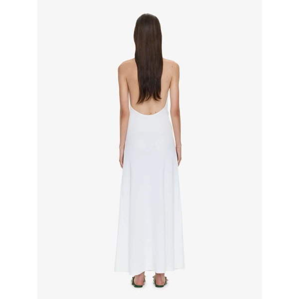 Christopher Esber Crystal Pendant Tank Dress in White, view 3
