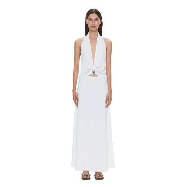 Christopher Esber Crystal Pendant Tank Dress in White