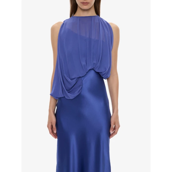 Christopher Esber Cumulus Midi Dress in Indigo, view 2