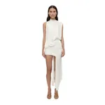 Christopher Esber Cumulus Tucked Mini Dress in White