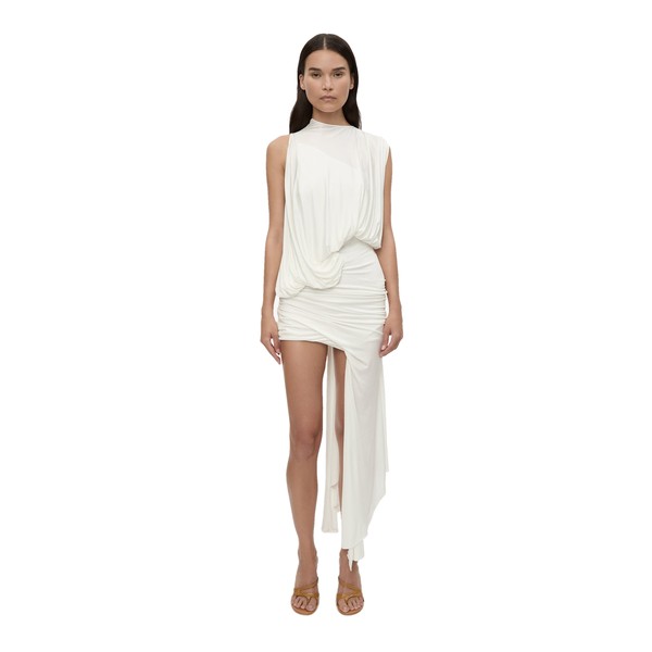 Christopher Esber Cumulus Tucked Mini Dress in White