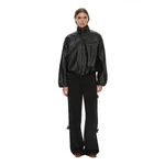 Christopher Esber Dannie Leather Bomber in Black Jacket