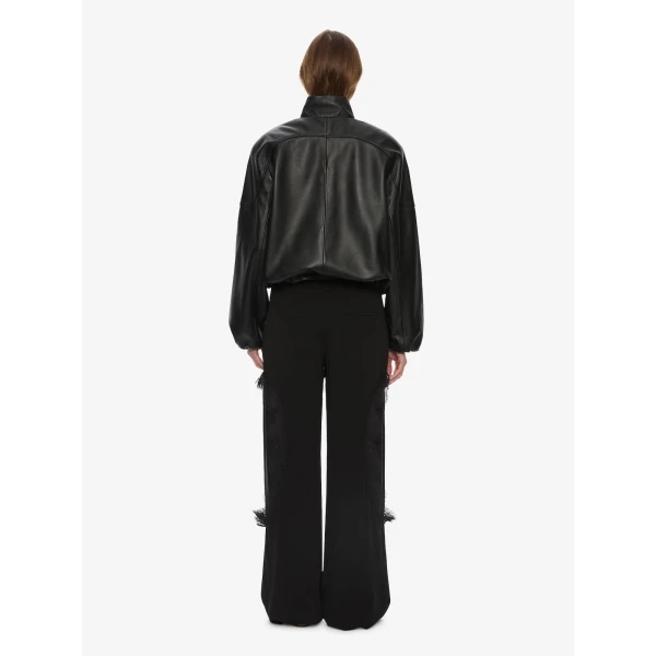 Christopher Esber Dannie Leather Bomber in Black Jacket, view 4