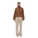 Christopher Esber Dannie Leather Bomber in Mud Jacket