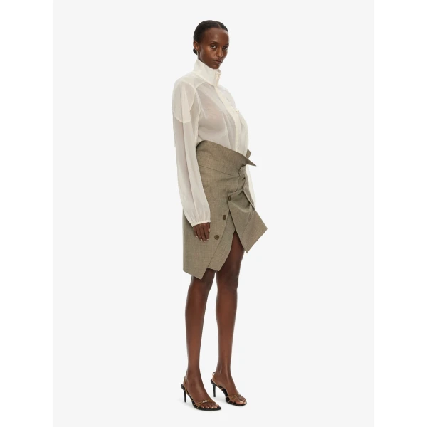 Christopher Esber Dannie Lucent Mottled Sheer Bomber in White Jacket, view 2